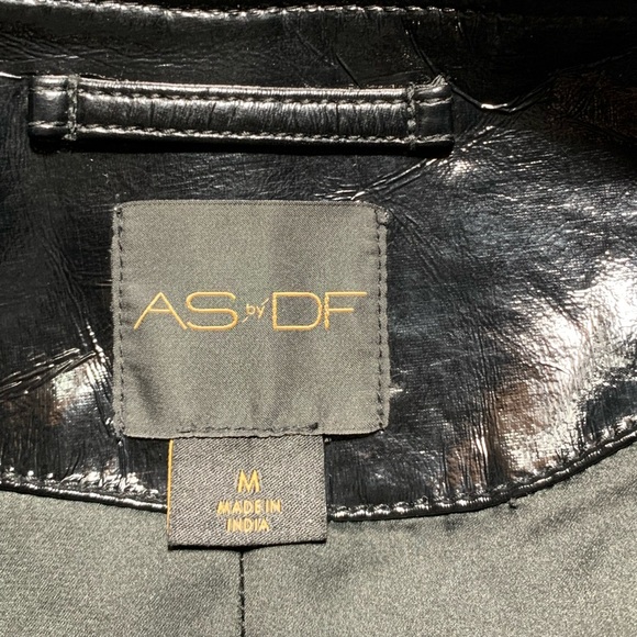 AS by DF,  Recycle Patent Leather, Moto Jacket - Picture 9 of 13